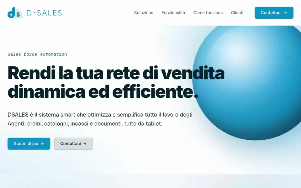 Anteprima del sito Landing per promo dSales