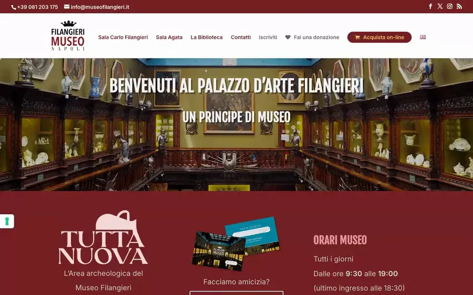 Anteprima del sito Museo Civico Gaetano Filangieri